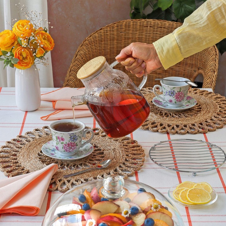 DZBANEK Szklany ze Spiralą Gorące i Zimne do HERBATY ZIÓŁ Tadar Nexo 1,8L