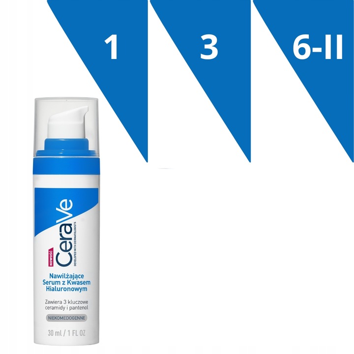 CeraVe Nawilżające Serum do Twarzy z Kwasem Hialuronowym 30ml + GRATIS