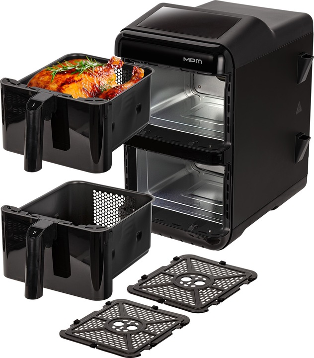 Frytkownica beztłuszczowa air fryer duża podwójna 12l MPM MFR-13
