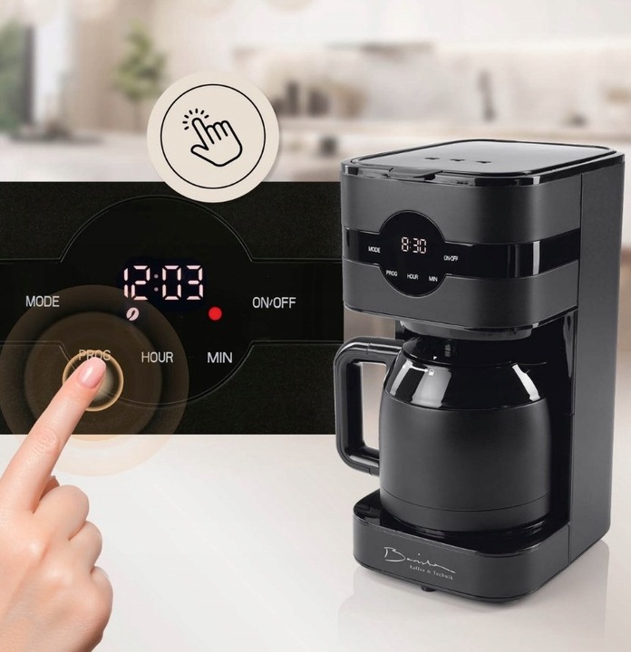 EKSPRES DO KAWY PRZELEWOWY Z TERMOSEM FILTREM BARISTA WYŚWIETLACZ LED