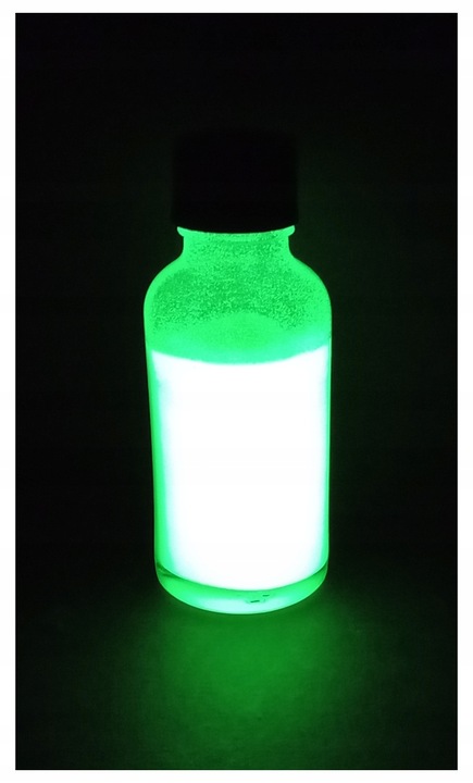 Farba świecąca w ciemności SUPERMOCNA 25ml 50g luminescencyjna zielona fluo