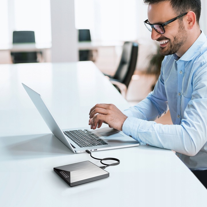 Zewnętrzny Napęd Odtwarzacz DVD CD USB-C 3.0 Nagrywarka do Laptopa Komputer