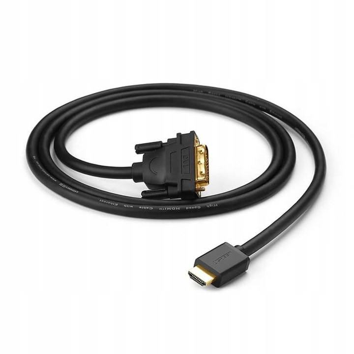 Kabel wideo Ugreen, HDMI/DVI, wytrzymały przewód 1,5m, FHD, 60HZ,