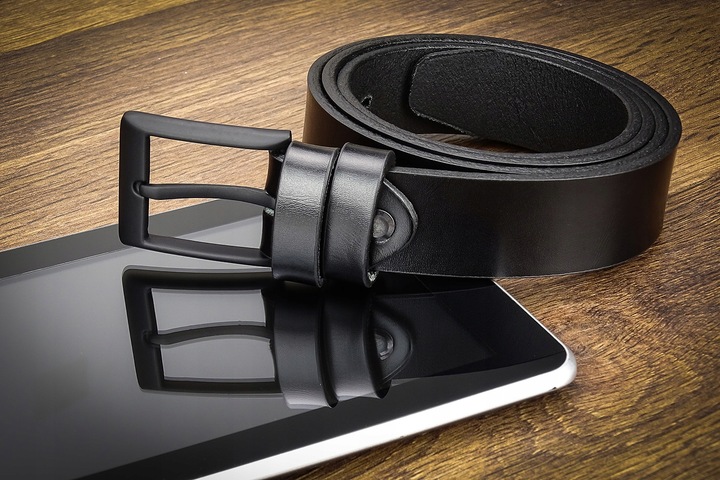 PASEK MĘSKI GRACIO CZARNA KLAMRA KLASYK Skórzany