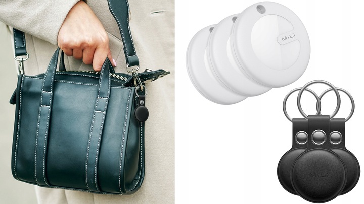 Lokalizator GPS 3x MiTag MiLi do iOS + 3x Etui Brelok do plecaka