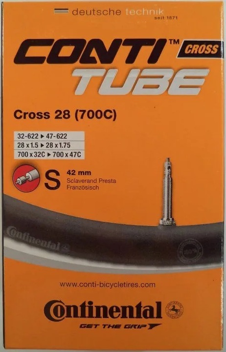 Dętka rowerowa Continental Cross 28x1.5-1.75 32/47-622 FV 42mm