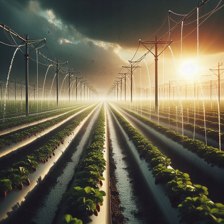 ZESTAW LINIA kroplująca Z KOMPENSACJĄ wąż ogrodu NAWODNIENIE 100M SET4