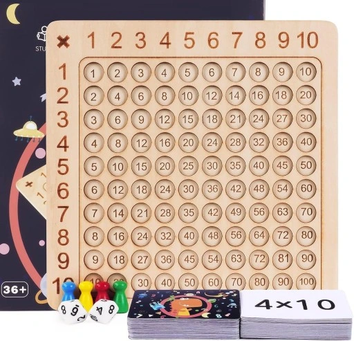 GRA PLANSZOWA TABLICZKA MNOŻENIA EDUKACYJNA NAUKA