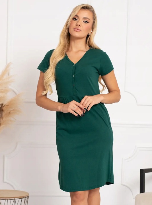 KOSZULA NOCNA CIĄŻOWA DO KARMIENIA Z KIESZENIAMI NA NAPY FORMOMMY L