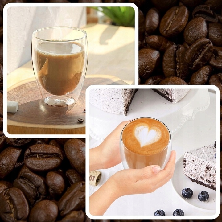 6x SZKLANKI TERMICZNE DO KAWY HERATY DRINKÓW WHISKEY 350ML MROŻONE LODY