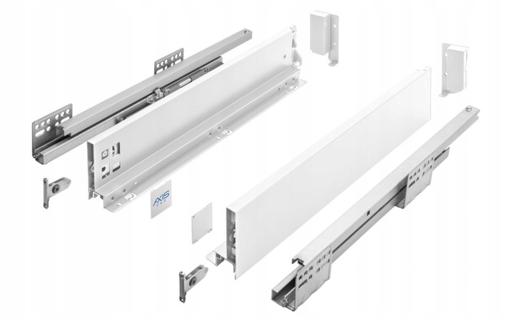 SZUFLADA GTV AXIS PRO 450B1 ŚREDNIA L450 H116 BIAŁA CICHY DOMYK WYSUW