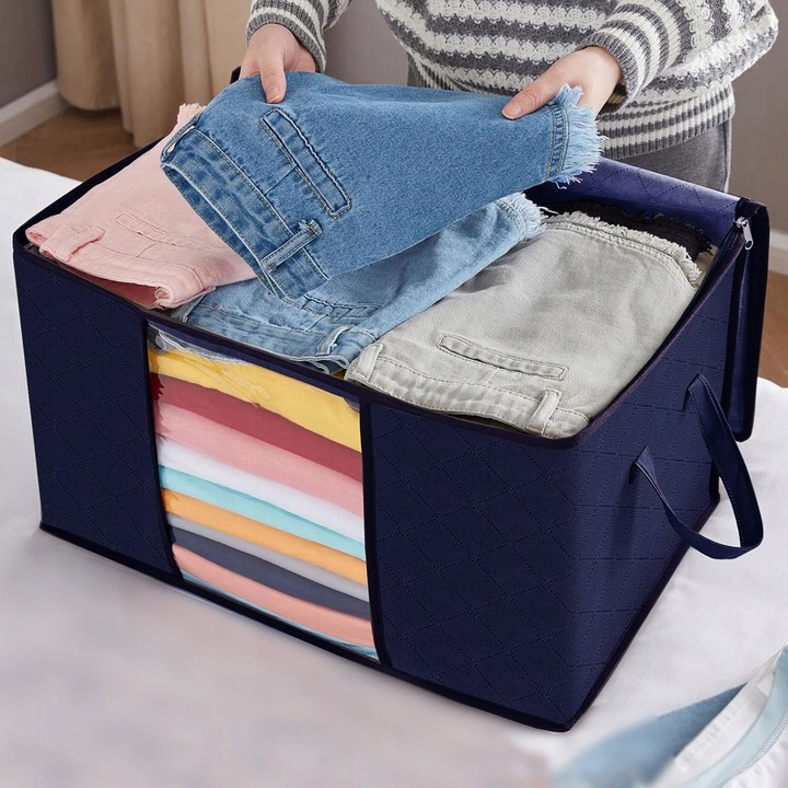 4x ORGANIZER POKROWIEC TORBY DO PRZECHOWYWANIA UBRAŃ POŚCIELI PREMIUM