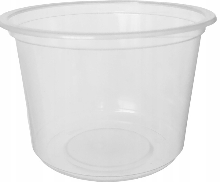 Pojemnik PP do sałatek surówek dań gorących 450ml z wieczkiem okrągły 50szt