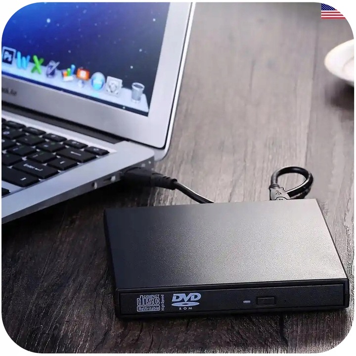 NAPĘD ZEWNĘTRZNY CD-R DVD RV USB Do Laptopa Odtwarzacz Przenośny NAGRYWARKA