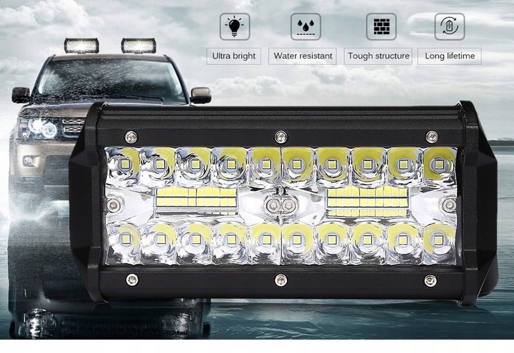 Zestaw 2 x halogen Lampa robocza oświetlenie LED 120W 12-24V