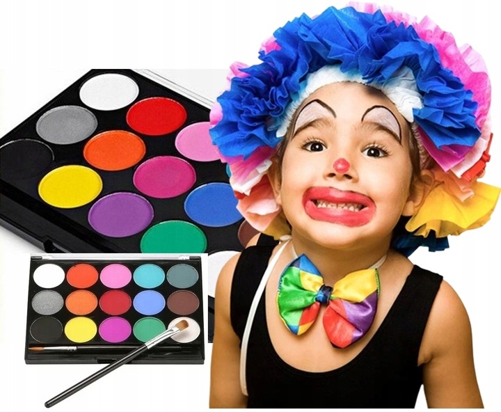 ZESTAW FARB DO MALOWANIA TWARZY CIAŁA BUZI DLA DZIECI