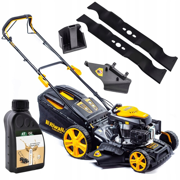 KOSIARKA SPALINOWA Z NAPĘDEM RIWALL 51CM 9w1 Z NAPĘDEM 5190 Z 2 NOŻAMI