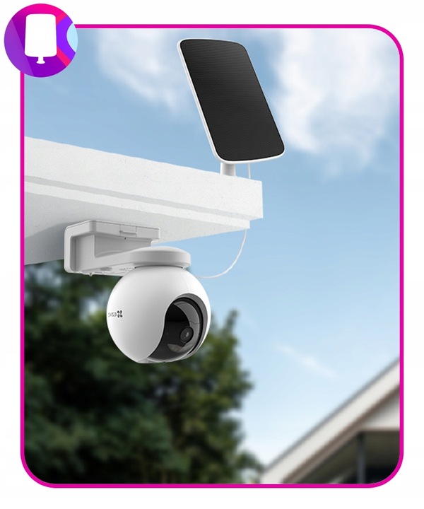 Kamera zewnętrzna z panelem solarnym obrotowa EZVIZ HB8 2K+ 4MP Kamera WiFi