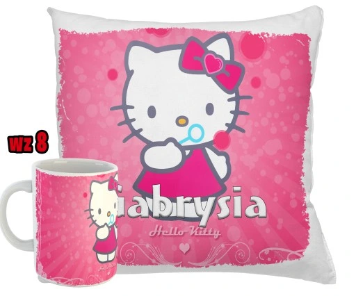 KUBEK + PODUSZKA zestaw HELLO KITTY RÓŻNE WZORY