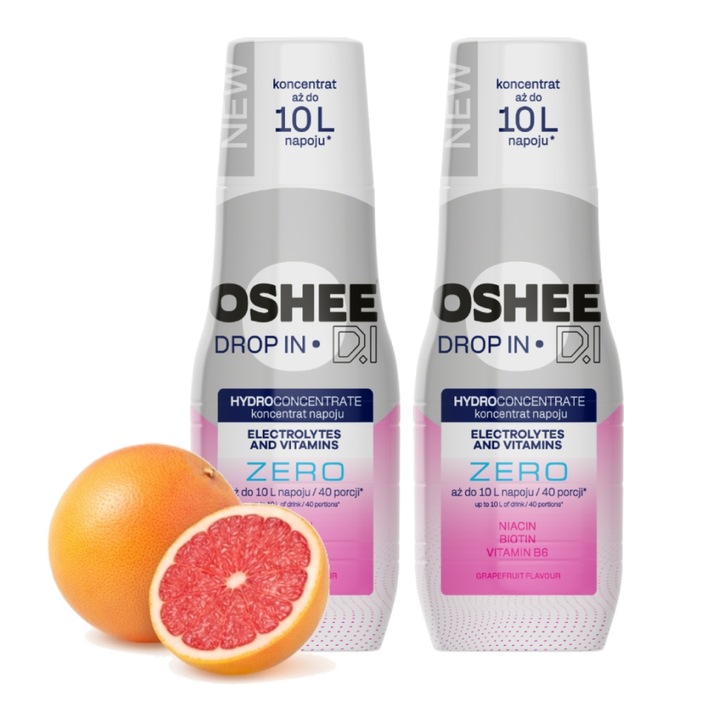 2x Hydrokoncentrat OSHEE Drop In ZERO Elektrolity Witaminy Grejpfrut