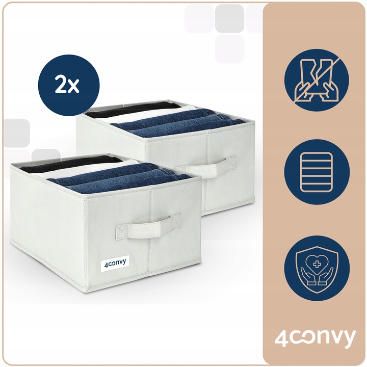 2x organizer pudełko na ubrania spodnie do szuflady garderoby szaf