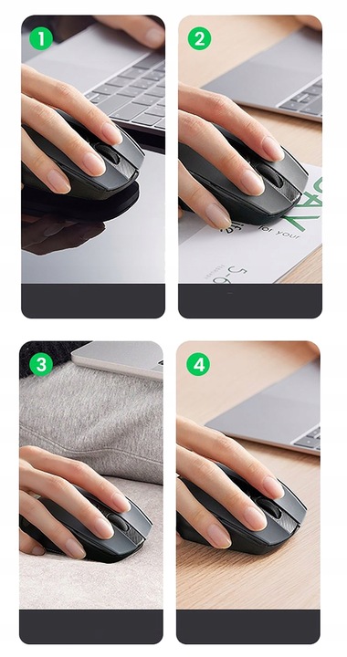 Mysz Bezprzewodowa 4000DPI Myszka Laserowa NA USB Do Komputera i Bateria AA