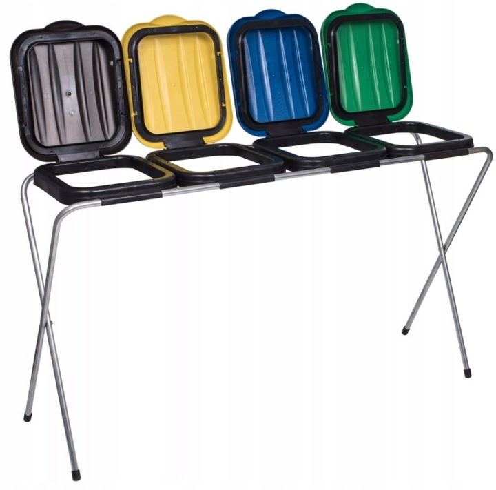 KOSZ STOJAK NA WORKI DO SEGREGACJI ŚMIECI 4 x 120l