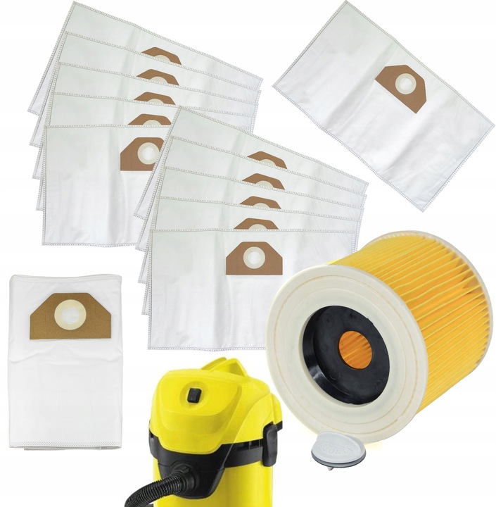10x WORKI FILTR DO ODKURZACZA KARCHER WD3 200 MV3 WD2 KWD