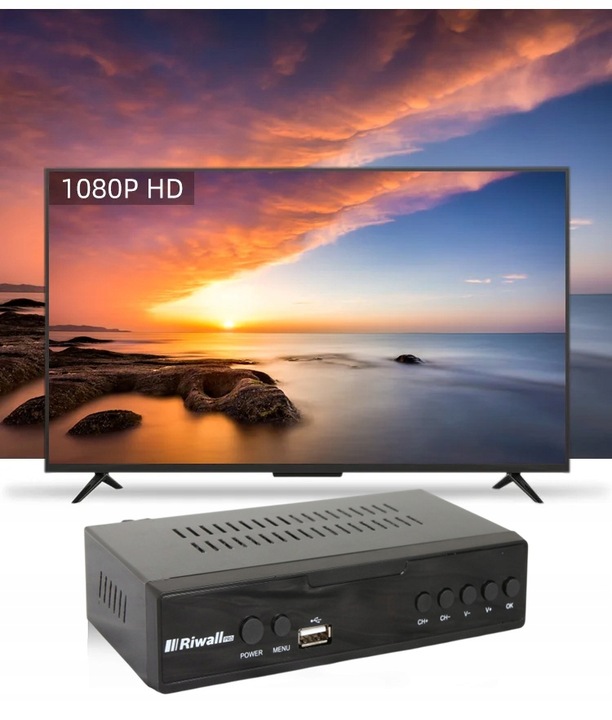 TUNER DEKODER DVB-T2 HEVC TV NAZIEMNEJ H.265 USB HDMI PILOT RIWALL
