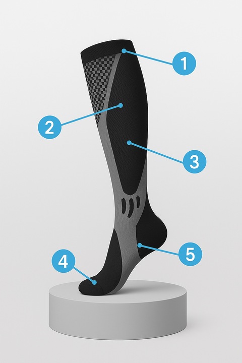 2x SKARPETY KOMPRESYJNE PODKOLANÓWKI UCISKOWE PRZECIWŻYLAKOWE UNISEKS 34-39