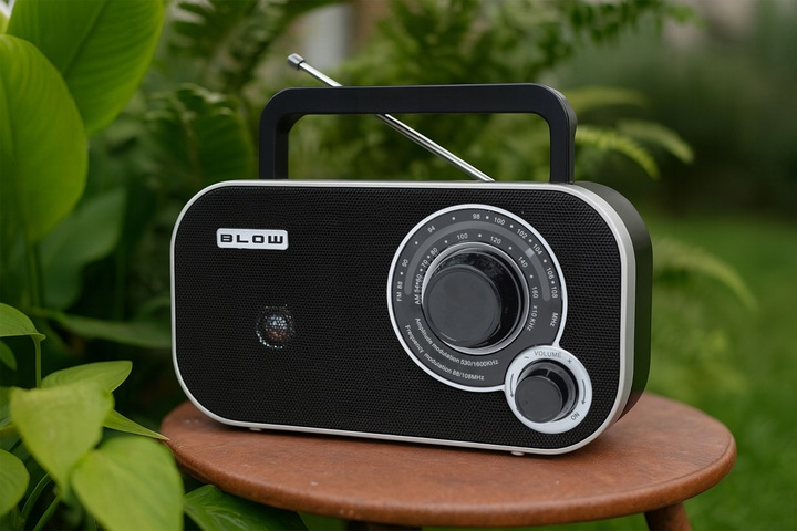 RADIO KUCHENNE RETRO BLUETOOTH USB SD 230V PRZENOŚNE NA BATERIE R6