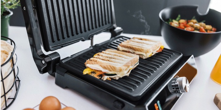 Grill Elektryczny Regulacja Temperatury Powłoka Non-Stick do Zmywarki
