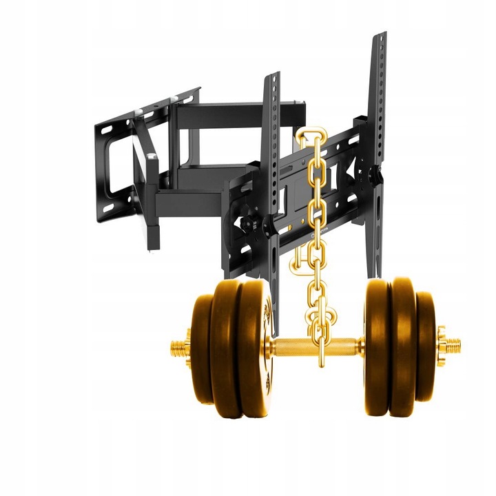 UCHWYT DO TELEWIZORA TV ŚCIENNY WIESZAK 26-75 CALI ŚRUBY POZIOMICA