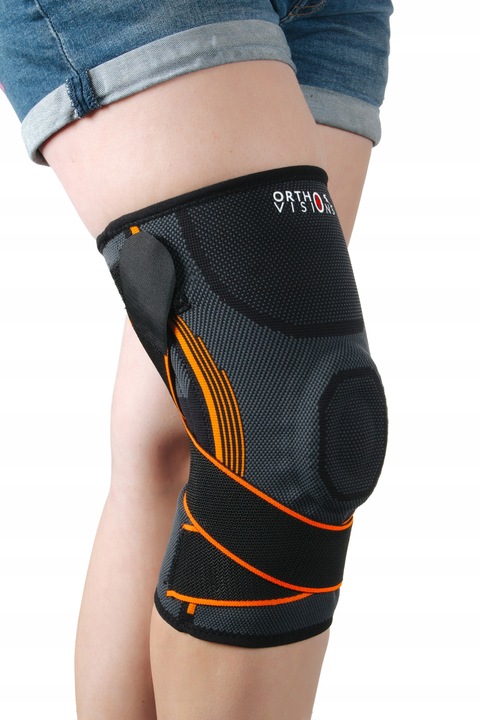 ORTEZA KOLANA STABILIZATOR WSPARCIEM RZEPKI OPASKA NA KOLANO ELASTYCZNA