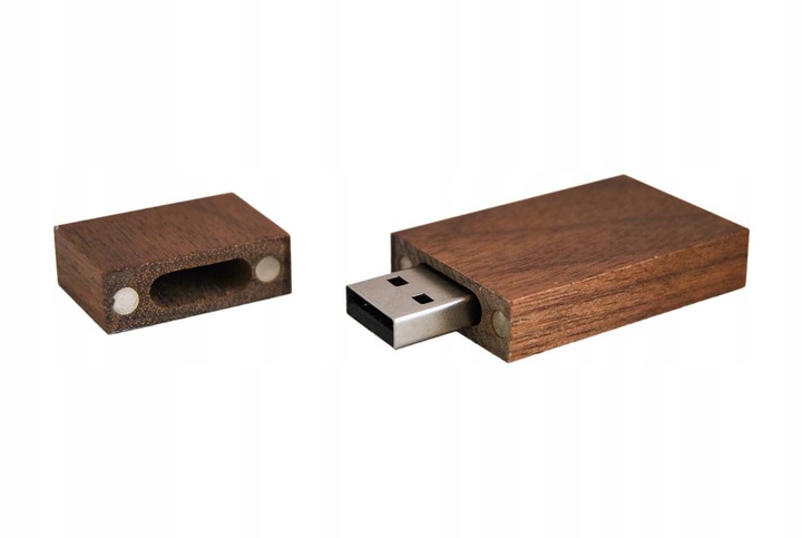 Pendrive drewniane USB 16 GB + pudełko + GRAWER