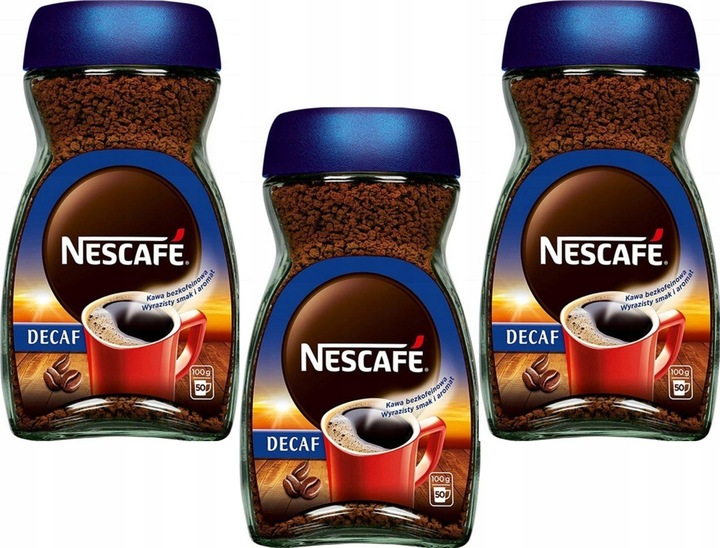 (x3) NESCAFE Bezkofeinowa Decaf 100g