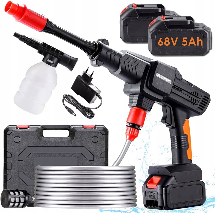 Myjka Ciśnieniowa Akumulatorowa Najmocniejszy Zestaw 2x5000mAh