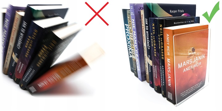 6x Podpórka podstawka stojak do książek z Plexi Przezroczystej
