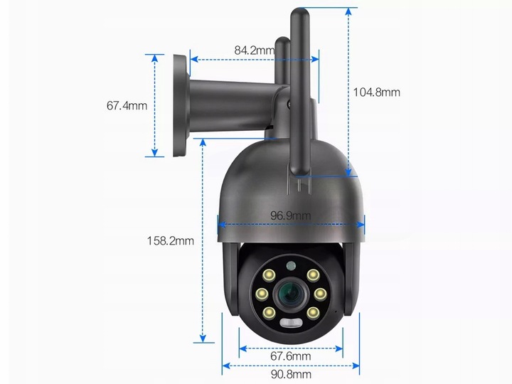 KAMERA OBROTOWA IP WiFi ZEWNĘTRZNA 8MPx ULTRA HD 6x ZOOM DETEKCJA 4K ICsee