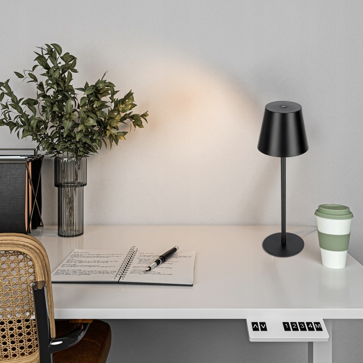 Lampka Na Biurko Biurkowa LED Dotyk Akumulatorowa Ściemniacz 3 Barwy