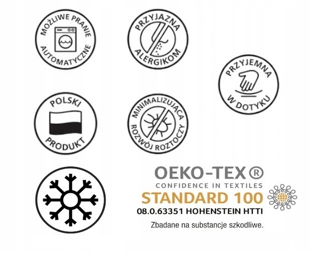 Kołdra Całoroczna Antyalergiczna 140x200 + Poduszka 70x80 Ciepła