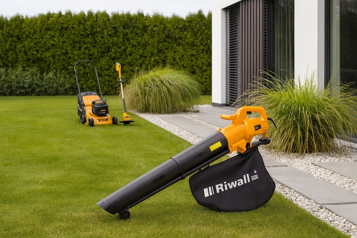Elektryczna dmuchawa odkurzacz do liści 45L Riwall REBV3200E