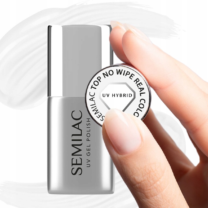 Semilac Top No Wipe Bez Przemywania Do Lakierów Hybrydowych Real Color 7ml