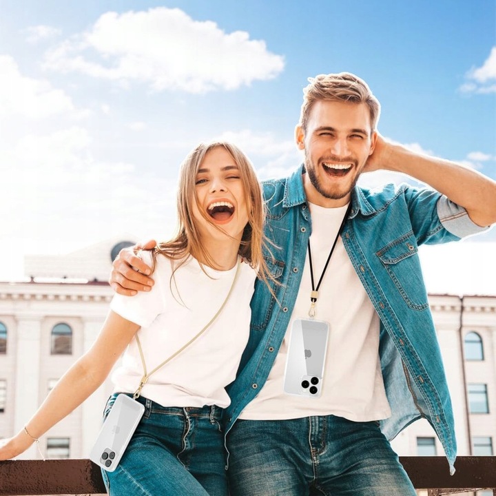 Smycz do telefonu tworzywo sztuczne beżowy