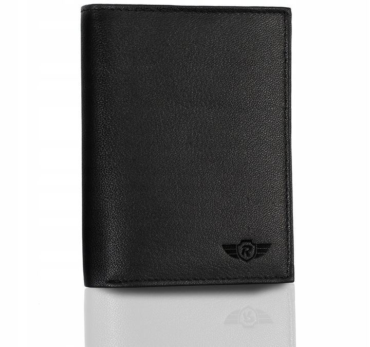 REVERSE Skórzany portfel męski skóra naturalna antykradzieżowy ochrona RFID