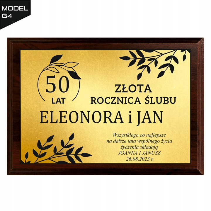 Magiczny Spersonalizowany Upominek Prezent Gift na Rocznicę Ślubu 1-50 lat