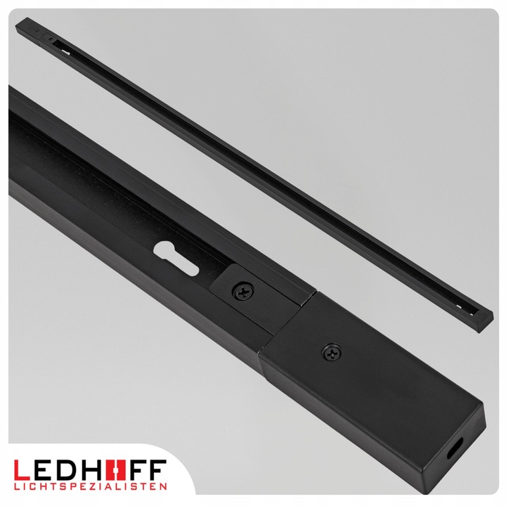 Szyna oświetleniowa LED szynoprzewód 1m czarna LISTWA z miejscem na