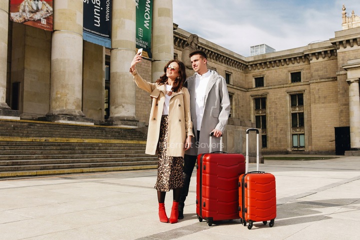 WALIZKA PODRÓŻNA ROZMIAR ŚREDNI M 60L BAGIA WALIZKI ABS AMSTERDAM