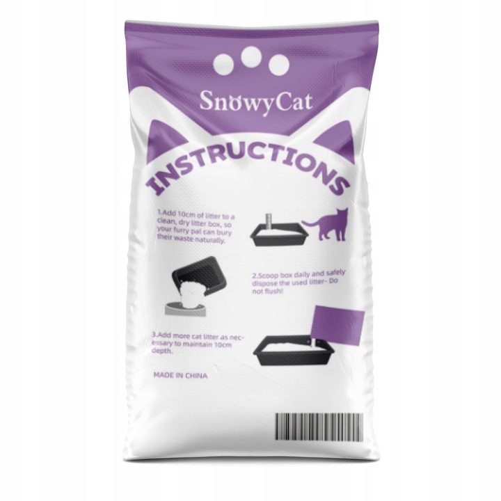 ŻWIREK DLA KOTA BENTONITOWY LAWENDOWY 25L ZBRYLAJĄCY NATURALNY BEZPYŁOWY