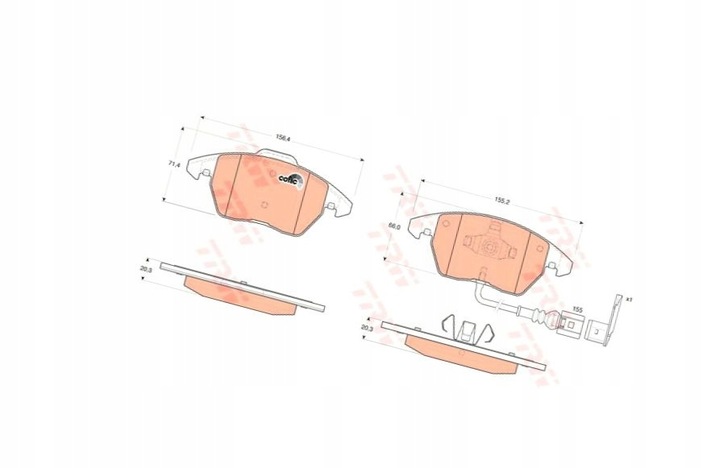 KLOCKI HAMULCOWE PRZÓD VW CADDY